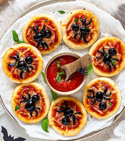 Mini-Spinnen-Pizza