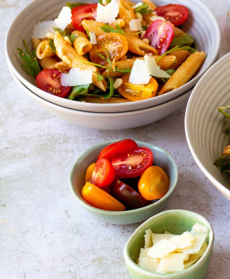 Nudelsalat mit Pesto Rosso