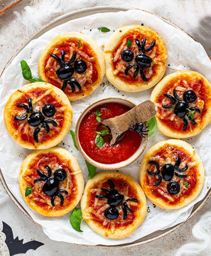Mini-Spinnen-Pizza