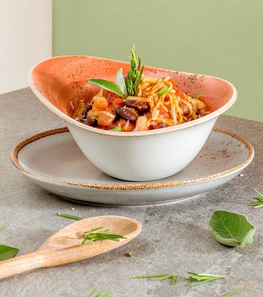 Taglierini mit Bohnen