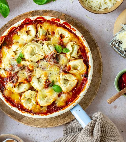 Tortellini Auflauf mit Spinat