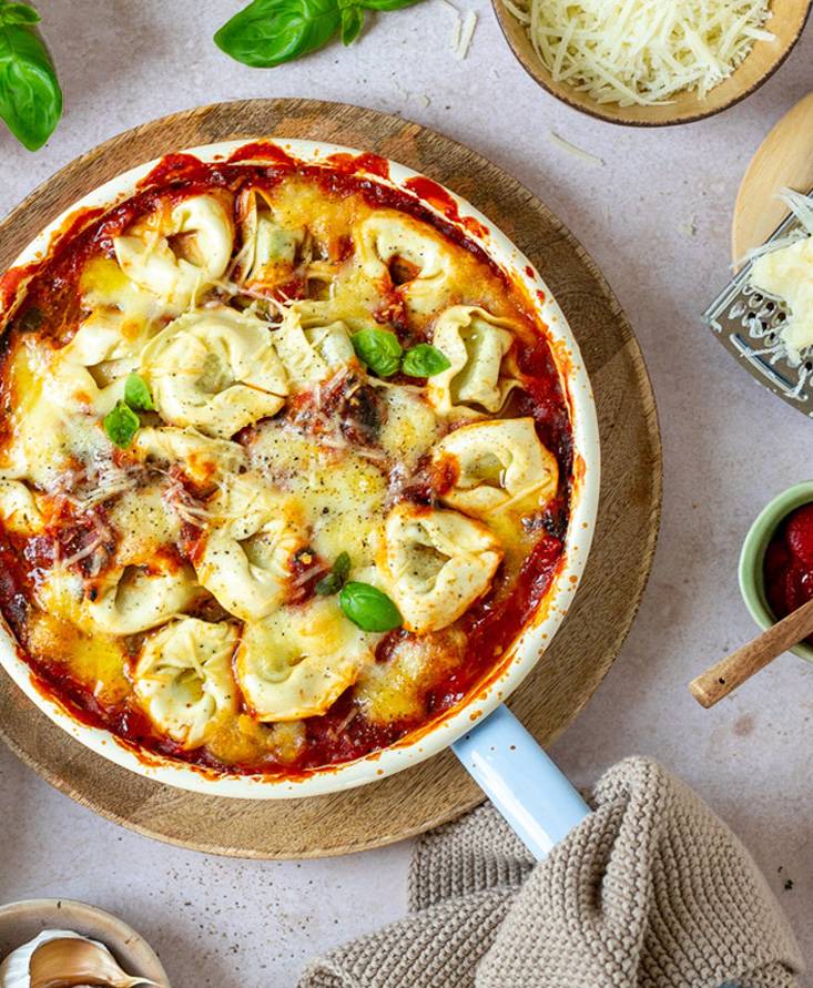 Tortellini Auflauf mit Spinat